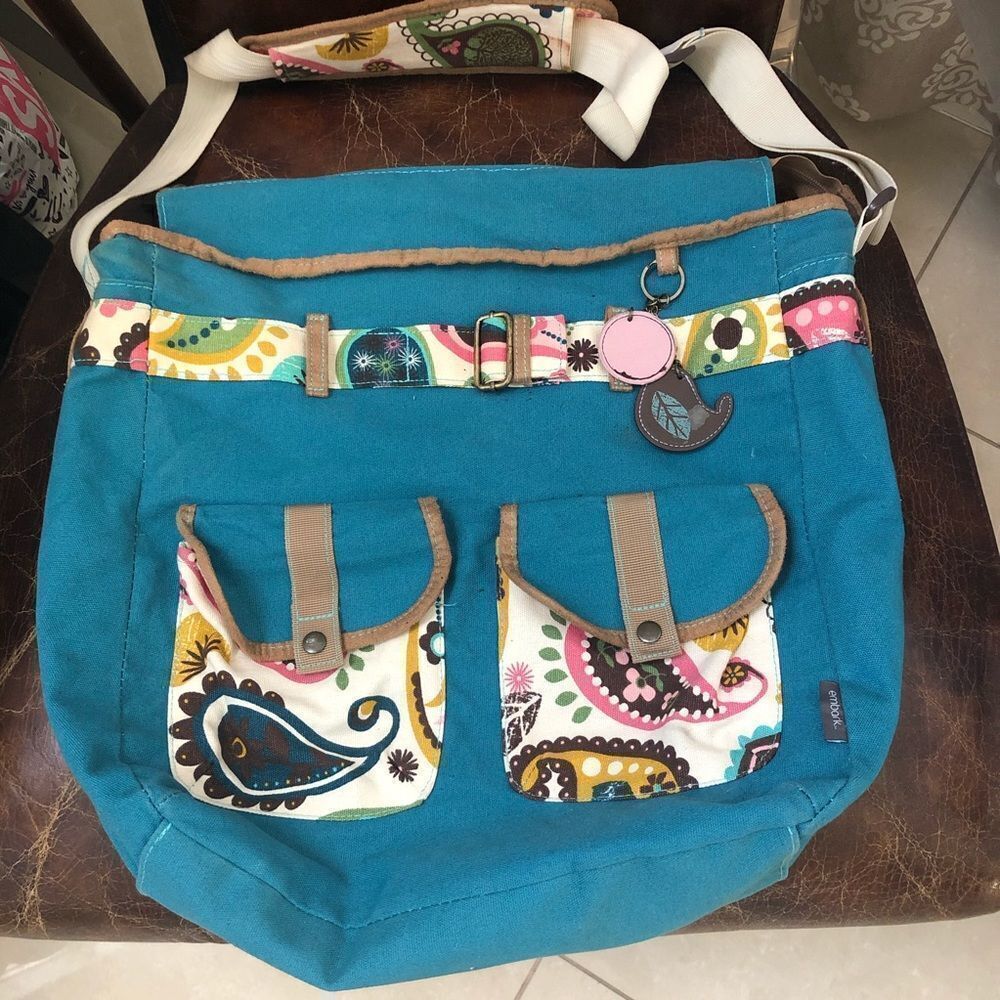 Embark For Target turquoise textile hobos bag